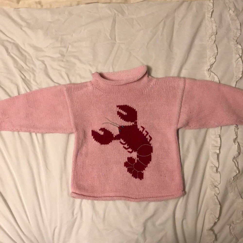 Claver Pink Lobster Sweater